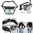 Adjustable Belt Waterproof Funny Pack PVC Transparent Waist Funny Pack Clear Security Approved Waist Bag