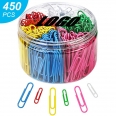 450PCS Colored Paper Clip with Medium Size 1.1 Inch and Jumbo Size 1.9 Inch