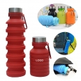 Foldable Sports Water Bottle With Carabiner