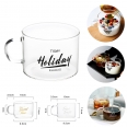 Glass Coffee Mug Transparent Tea Cup with Handle