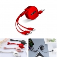 3 in 1 Retractable USB Data Cable