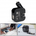 USB Ports 2-in-1 Portable Travel Car Charger Adapter