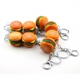 Cartoon Hamburger Birthday Gift Key Chain Creative Pendant Bag Charm Accessories Car Key Ring Lovely Keychain