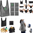 Eco-friendly Reusable Grocery Tote Big Foldable Shopping Bag With Attached Pouch
