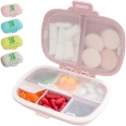 Portable Medication Vitamin Holder 8 Compartment Pill Organizer