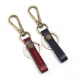 Fashion Custom Vintage Leather Bronze Key Chain Creative Small Gifts Customized Logo