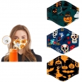Halloween Creative Adjustable Dustproof Face Mask With Straw Hole