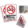 Custom Double Sides Printed Removable Window No Smoking No Vaping Sticker Sign