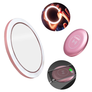 Pocket Wireless Charging Lighted Mirror