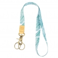 Leather Neck Lanyard Keychain Holder with 2 Free Keyring