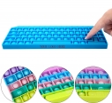 Big Size Push Pop Bubble Fidget Sensory Toys Silicone Keyboard Stress Relief Toy