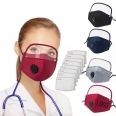 Washable Reusable Face Mask With Filter Detachable Eye Shield