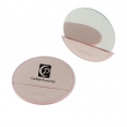 Round Compact Mirror With PU Leather Cover