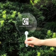 Customized Or DIY Transparent Round PVC Hand Fan