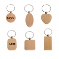 Custom Logo Mini Wooden Key Chain