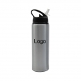 16 oz Aluminum Sports Water Bottle with Straw Lid