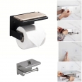 Stainless Steel Tissue Holder Punch-Free Storage Rack Phone Holder