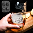 Skull Shape 4-hole Silicone Ice Cube Mold