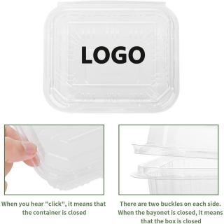 Disposable Transparent Plastic Packaging Box with Cover