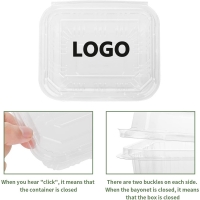Disposable Transparent Plastic Packaging Box with Cover