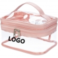 Double Layer Waterproof Travel Toiletry Transparent PVC Bag