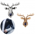 Vintage Stereoscopic Elk Brooch for Men