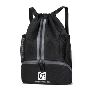 Waterproof Drawstring Backpack With Reflective Strip