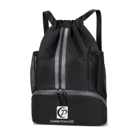 Waterproof Drawstring Backpack With Reflective Strip