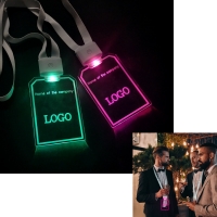 Acrylic LED Name Card with Lanyard Necklace