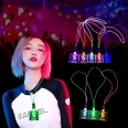 LED Rechargeable Luminous Strap Lanyard With Acrylic Badge