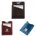 Crazy Horse Leather Double Layer Card Holder Clip Wallet