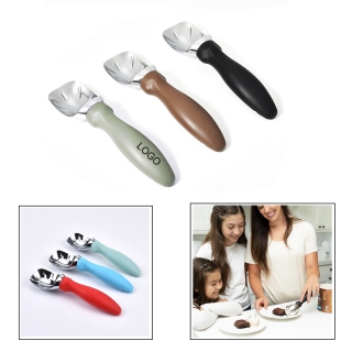 Metal Ice Cream Spoon with Soft Grip Handle