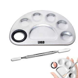 Multifunctional Stainless Steel Makeup Palette With Spatula